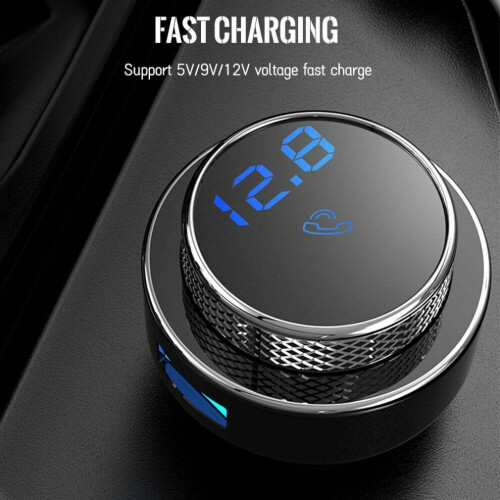 Auto FM-zender Bluetooth 5.0 MP3-speler Radio 2USB-opladeradapter 2