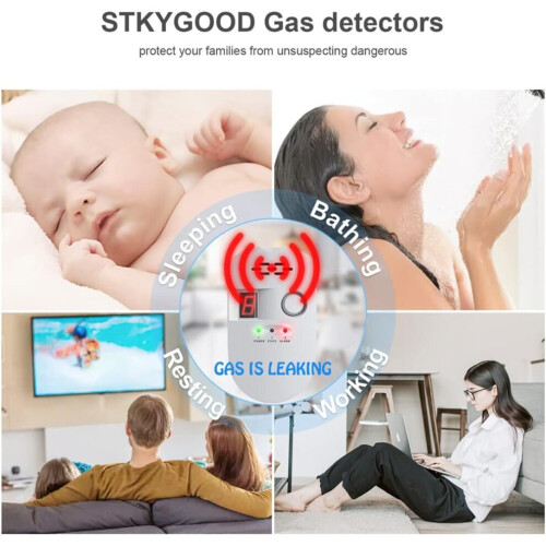 Koolmonoxidemelder met LCD-display, luid alarm van 85 dB. 2