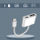 Kompakti Lightning-lataussovitin iPhonelle/iPadille Lightning - USB - valkoinen 4
