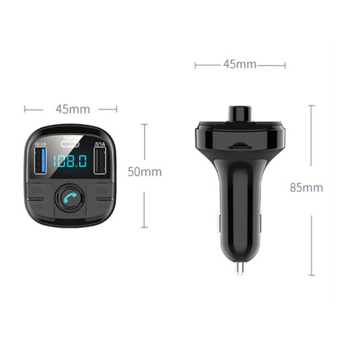 Universele Bluetooth 5.0 auto FM-transmitter handsfree carkit Type-C 1