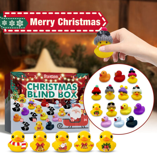Adventskalender met 24 rubberen badeendjes, kerstcadeau 2