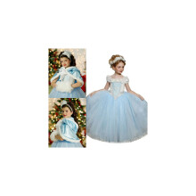 (Blauw, 4-5 jaar) Kinderjurkjes Assepoester prinsessenjurken voor meisjes, cosplaykostuum, feestjurk