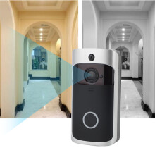 (Zwart) Slimme draadloze wifi-deurbel Ring deurbel met intercom en videocamera