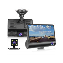 (4" In 3-Lens) Autocamera met Nachtzicht, Dashcam, Video-opname