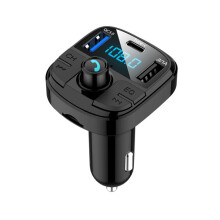 Universele Bluetooth 5.0 auto FM-transmitter handsfree carkit Type-C