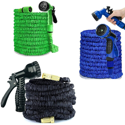 (ZWART, 60 METER) 75FT/100FT/150FT/200FT Uitschuifbare Flexibele Tuinslang Magic Hose Pipes 1