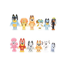 Bluey Familie en Vrienden Actiefiguren Model Speelgoed 12-delige Set Kindercadeaus