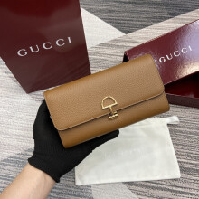 Gucci Brown Embossed Clutch 828147 19×10×3.5cm