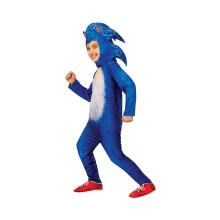(Sininen poika, 7-8 vuotta) Sonic the Hedgehog -asu cosplay-poikien lasten haalari naamio käsineet naamiaisasusetti