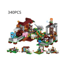 (340 kpl) Minecraft-palikkarakennuslelusetti Kylä Tee-se-itse-palapelilelu Vatsalihasten koulutuslahja