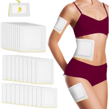 30Pcs Self-Adhesive Castor Oil Patches, 3 Sizes Highly Absorbent Castor Oil Packs, Disposable Patches No Wash, Waterproof, Anti-Seepage