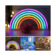 Bunte Regenbogen-Neon-LED-Nachtlicht-Wandlampe für Kinderzimmer