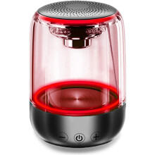 Colorful Portable Wireless Bluetooth Speaker, Crystal glass music speaker, 360surround sound field with adjustable LED colorful lights, hands-free c