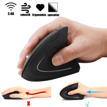 CZHONG-2,4-GHz-Ergonomische Kabellose Optische Vertikalmaus für PC Laptop Computer