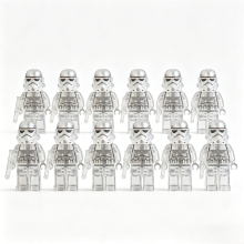 Transparent Stormtrooper Mini Figures Kit Birthday Gift for Children