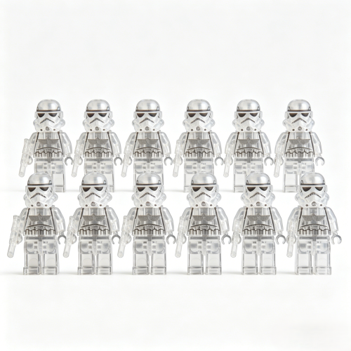 Transparent Stormtrooper Mini Figures Kit Birthday Gift for Children