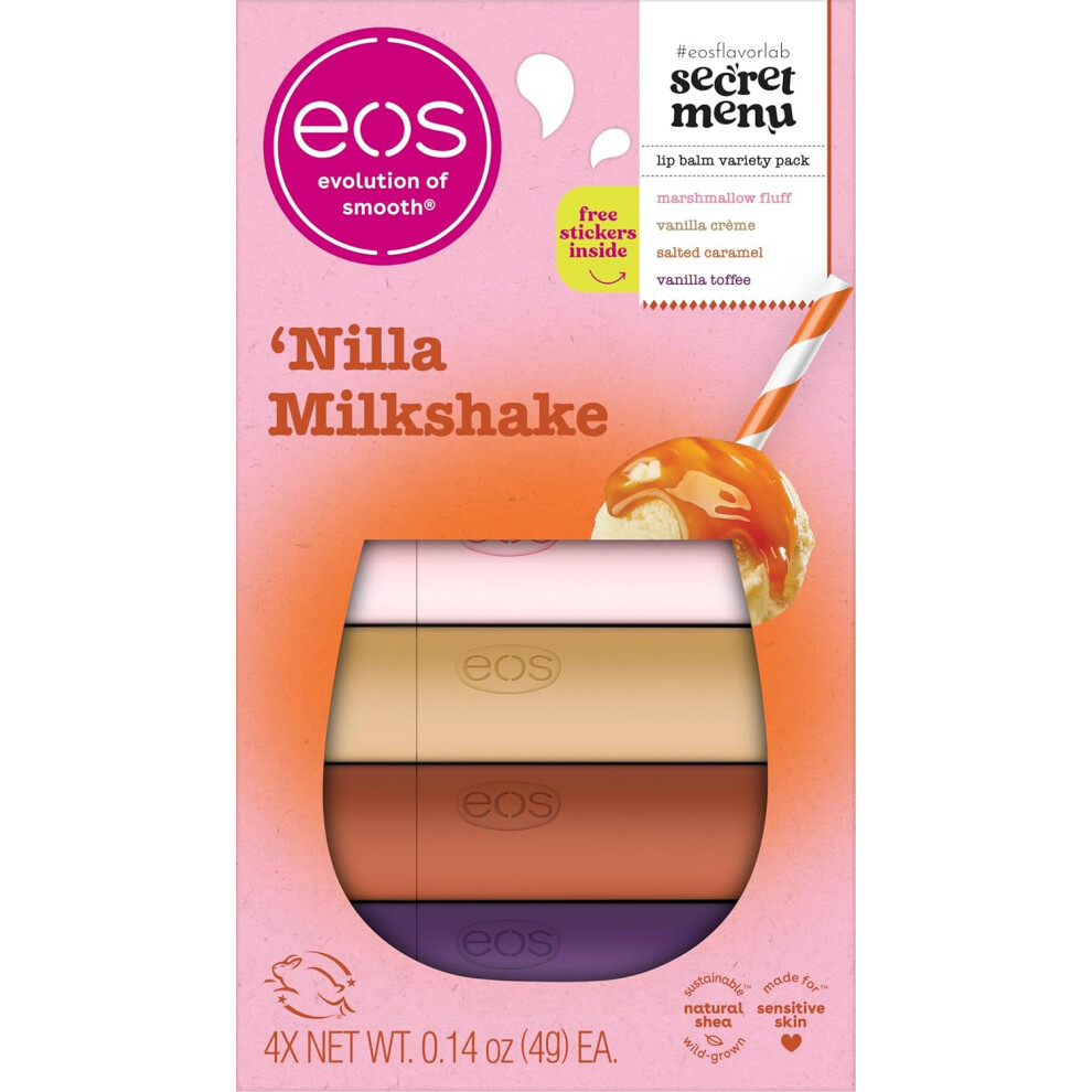 Eos Flavor Lab Secret Menu Lip Balm 0.14Oz, 4-Pack