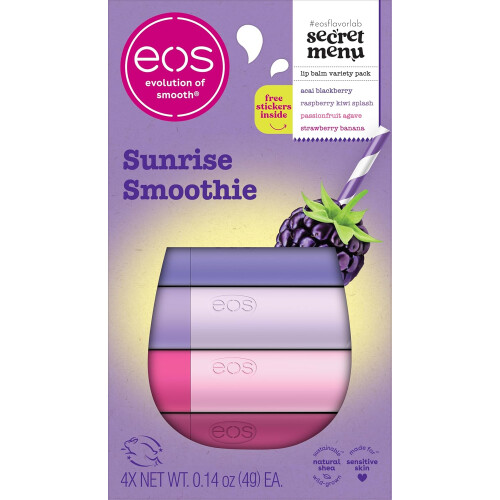 eos Flavor Lab Secret Menu Lip Balm 0.14oz, 4-Pack