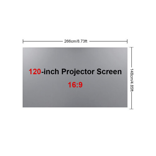 120 inch projectiescherm van doek, 16:9, draagbaar bioscoopmat 1