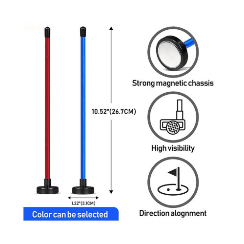 Magnetic lie angle tool, golf swing, direction indicator, alignment, swing training aid, blue 1