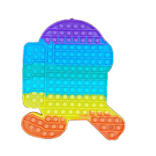 (Onder de 2 stuks in de VS) Jumbo grote Poppet It speelgoed regenboog bubbel fidget sensorisch anti-angst