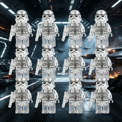 Transparent Stormtrooper Mini Figures Kit Birthday Gift for Children 2