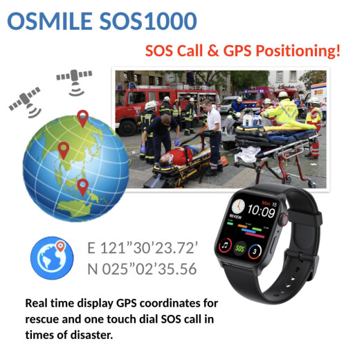 Osmile SOS1000 Levensreddend GPS SOS-horloge 1