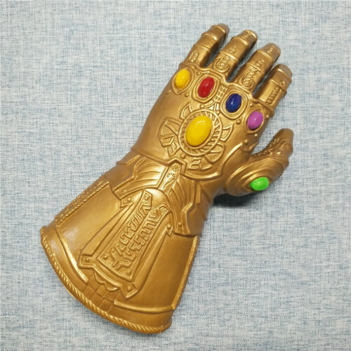 (Kinder) Rubberen Thanos-handschoenen/Gauntlet Infinity met LED-verlichting 2
