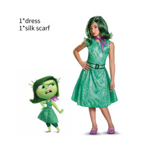 (Inho, 130) Inside Out 2 Cosplay Lasten Mekko Asu Elokuva Inho Roolipeli Huivi Hame Setti Lapset