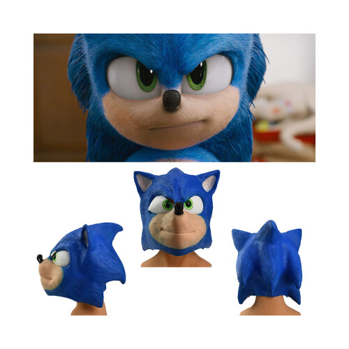 Sonic Hedgehog-masker, Halloween-cosplay- en feestaccessoire. 1