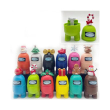 (Kerst B) 12 stuks Kerst Among Us actiefiguren Crewmate Impostor Game Auto Bureaudecoratie