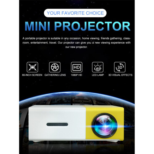 YG300A 1080P 80 inch mini-projector - GEEL 1