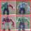 Avengers Superheld Incredible Hulk Actiefiguren 4-pack 1