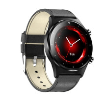 (Zwarte stof) Smartwatch Bluetooth Fitness Activity Tracker voor mannen en vrouwen met hartslagmeting