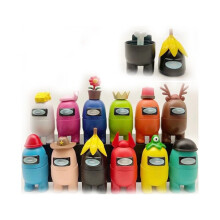 (B) 12 stuks kerstactiefiguren van Among Us: Crewmate Impostor Game, auto, bureaudecoratie