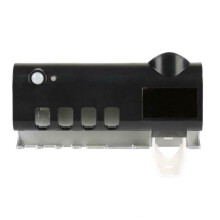 (Zwart) Automatische tandpastadispenser, wandmontage, UV-lichtsterilisator, tandenborstelhouder