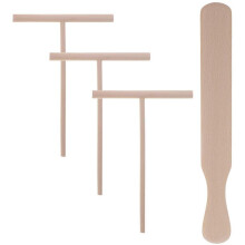 4-delige set houten crêpe- en spreider voor thuiskeuken, ontbijtcrêpe- en pannenkoekenmaker, kookgereedschapset