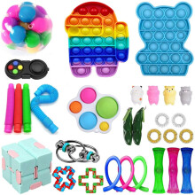 Set van 30 stuks friemelspeelgoed, sensorisch speelgoed, antistress friemelspeelgoed.