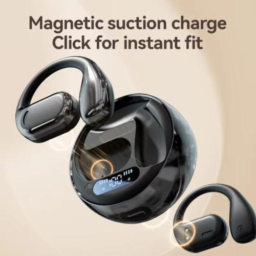 Auricolare Bluetooth M76 con display digitale e traduzione intelligente tramite IA (nero) 2
