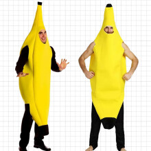(L (Geschikt voor 170-185 cm)) Bananenpakjurk, verkleedkostuum, cosplay, Halloweenpak, outfit, volwassenen,