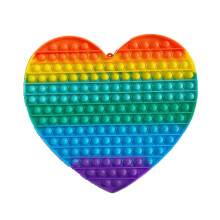 (Liefde) Jumbo Grote Poppet It Speelgoed Regenboog Bubbel Fidget Sensorisch Anti-Angst Speelgoed Poppit