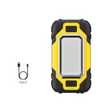 LED-taskulamppu USB sisäänrakennetulla akulla monitoiminen taittuva COB-työvalo vedenpitävä kalastusretkeilyyn
