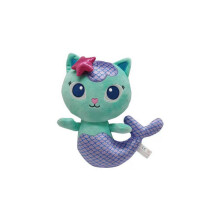 (Sirène) Peluche chat Pandy Paws de 25 cm pour maison de poupée Gabby, poupée en peluche douce