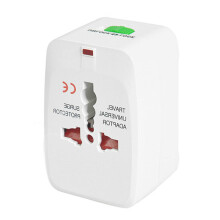 Kansainvälinen virtamuunnin, monitoimilaite, matkasovitin, pistorasia ilman USB-liitäntää, alumiininen,