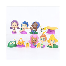 12kpl Figuuri Bubble Guppies Lelukakkupäällinen GIL Molly Nonny Deema Oona Goby Lelut