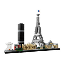 Pariisin arkkitehtuurin pienoismallirakennussetti aikuisille, Eiffel-torni ja Louvre-malli