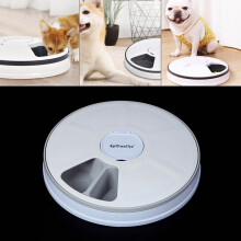 Automatische voerbak met automatische doseerfunctie voor honden en katten, geschikt voor 6 dagen per