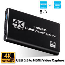 4K HD 1080P 60fps HDMI-videonkaappauskortti USB 3.0 -mikrofonilla ja pelien suoratoistoon