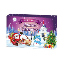 (B) Pluche slijm adventskalender 24 dagen aftellen tot Kerstmis Kerstcadeau voor meisjes en kinderen