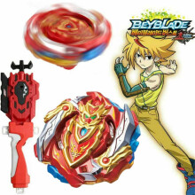 B-129 Cho Z Achilles Burst -setti laukaisimella, pyörivä Beyblade-lelu lapsille